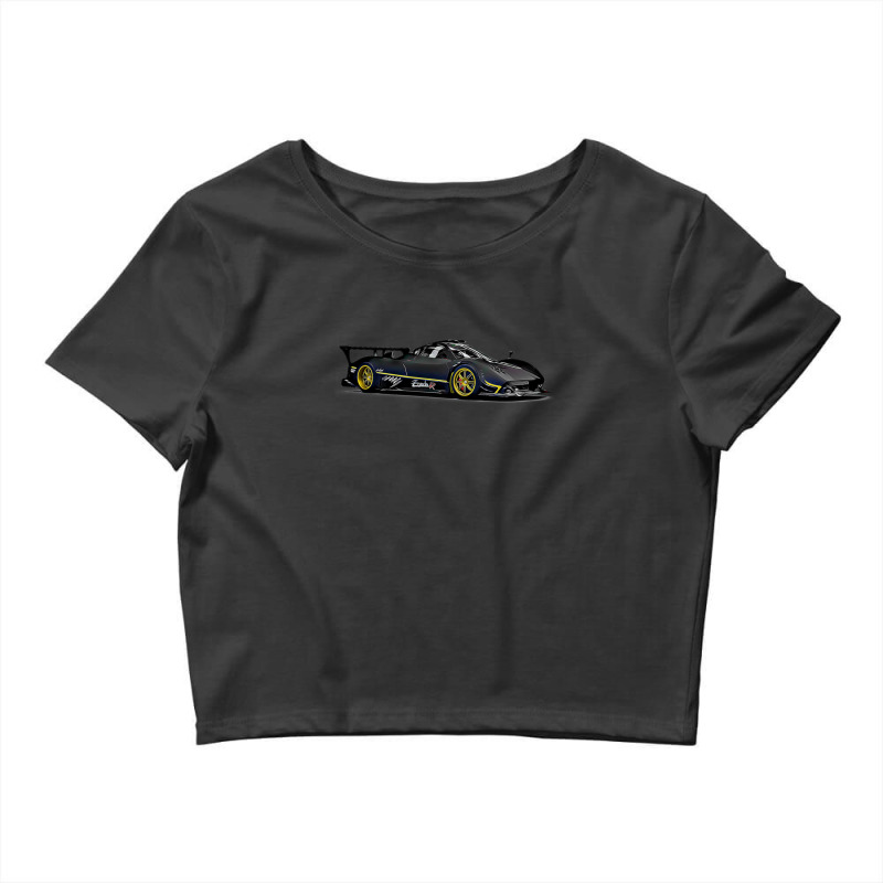 Pagani Zonda R Supercar Racing Cartoon Crop Top by JoniSprout | Artistshot