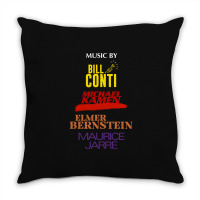 Music By Bill Conti  Michael Kamen  Elmer Bernstein  Maurice Jarre200 Throw Pillow | Artistshot