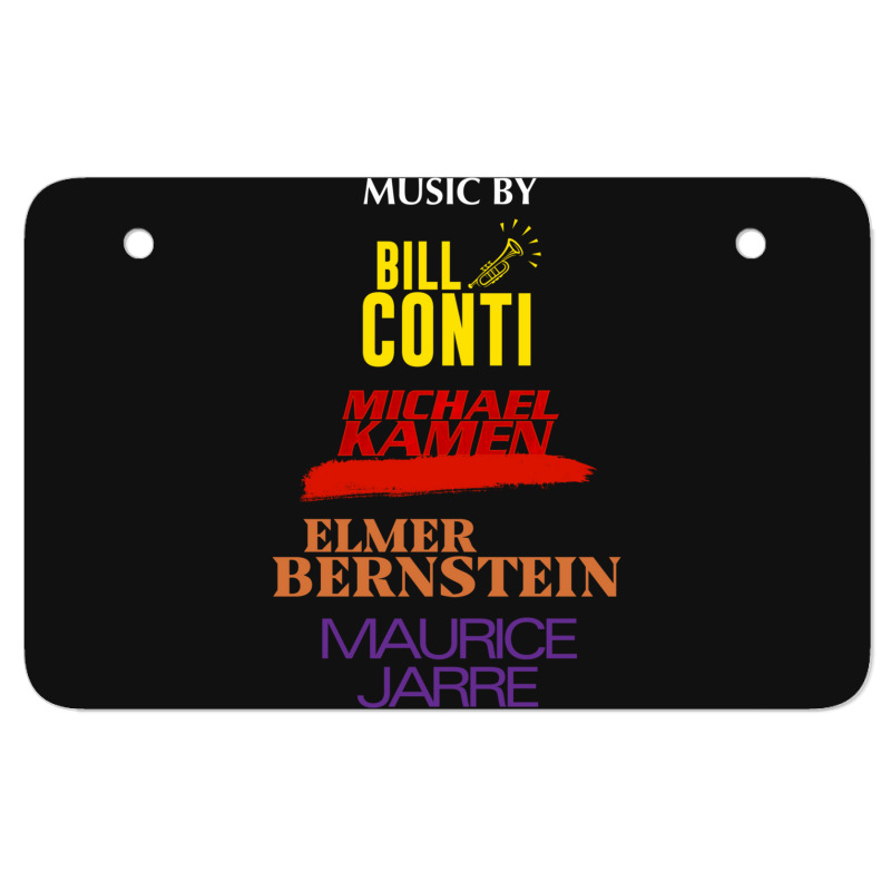 Music By Bill Conti  Michael Kamen  Elmer Bernstein  Maurice Jarre200 Atv License Plate | Artistshot