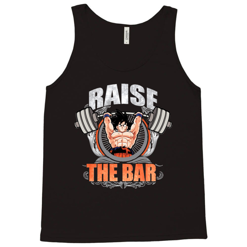 Raise The Bar Goku Spirit Bomb Barbell Tank Top | Artistshot