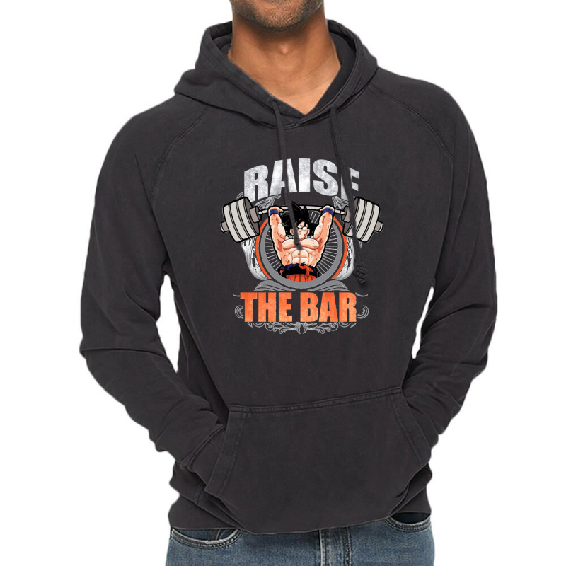 Raise The Bar Goku Spirit Bomb Barbell Vintage Hoodie | Artistshot