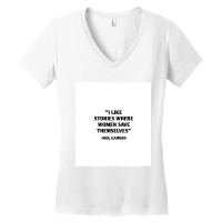 I Like Stories Where Women Save Themselves - Neil Gaiman Sleeveless To Women's V-neck T-shirt | Artistshot