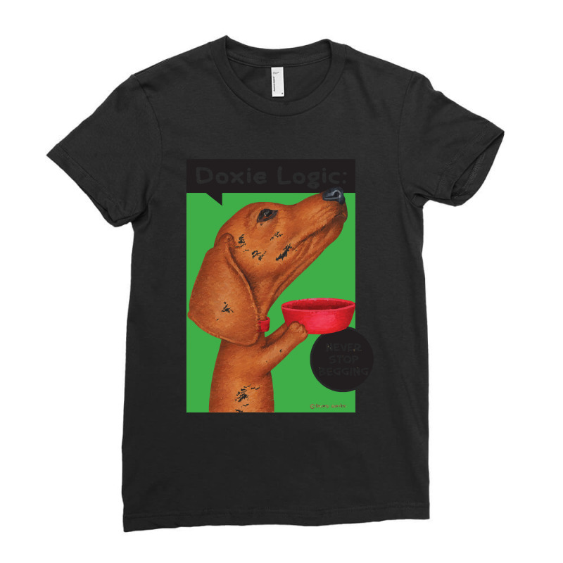 Dachshund Dog Dachshund Begging For Food (1) Ladies Fitted T-shirt | Artistshot