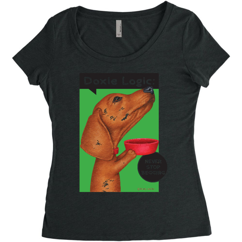 Dachshund Dog Dachshund Begging For Food (1) Women's Triblend Scoop T-shirt | Artistshot