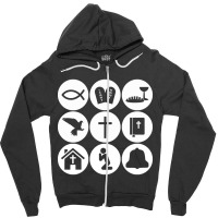 Believer - Christian - Christian Symbols Zipper Hoodie | Artistshot