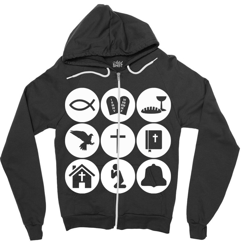 Believer - Christian - Christian Symbols Zipper Hoodie | Artistshot