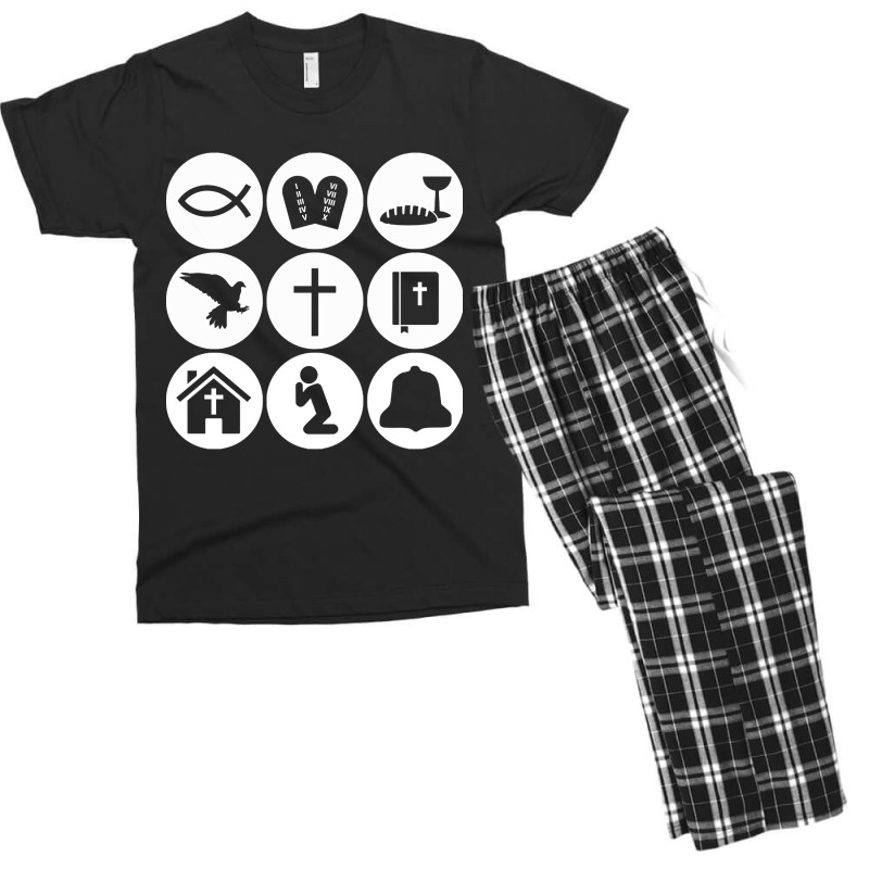 Believer - Christian - Christian Symbols Men's T-shirt Pajama Set | Artistshot