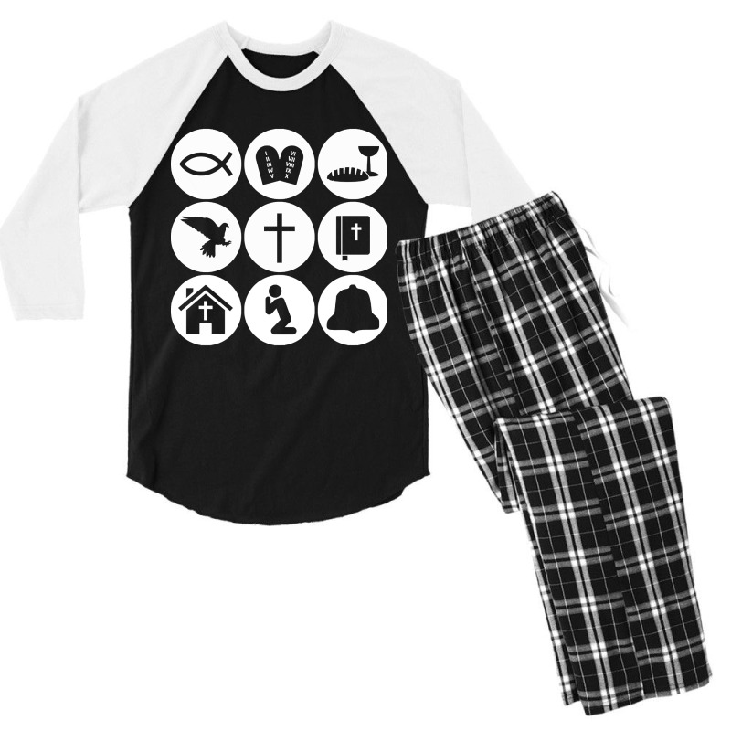 Believer - Christian - Christian Symbols Men's 3/4 Sleeve Pajama Set | Artistshot