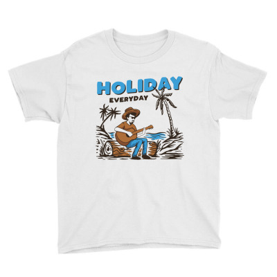 Beach Holiday Youth Tee Designed By Roger