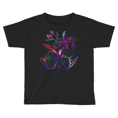 Hibiscus Flower T  Shirt Hibiscus Flower T  Shirt Toddler T-shirt Designed By Wolffbettie