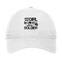 Just A Girl In Love With Her Soldier Army Girlfriend Wife T Shirt Adjustable Cap | Artistshot