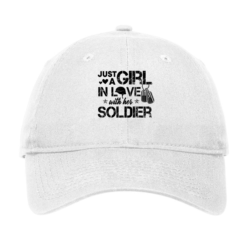 Just A Girl In Love With Her Soldier Army Girlfriend Wife T Shirt Adjustable Cap | Artistshot