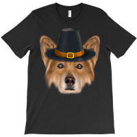 Canaan Dog Wearing Pilgrim Hat Thanksgiving T-shirt | Artistshot