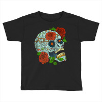 Mexican Skull Flowers Rose Catrina Calavera Cinco De Mayo Tank Top Toddler T-shirt | Artistshot