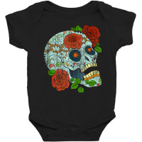 Mexican Skull Flowers Rose Catrina Calavera Cinco De Mayo Tank Top Baby Bodysuit | Artistshot