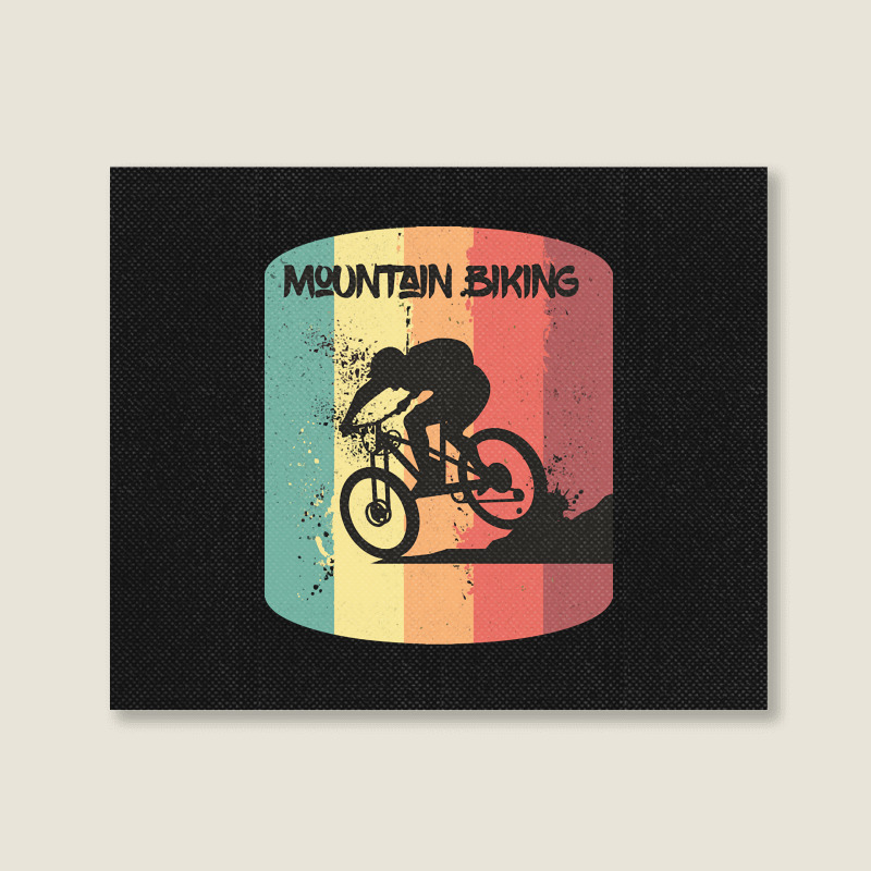 Mountain Bike For Men T  Shirt Vintage Mountain Biking Cycling T  Shir Landscape Canvas Print | Artistshot