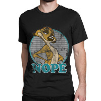 Lion King Timon Nope Striped Circle Vintage Classic T-shirt | Artistshot