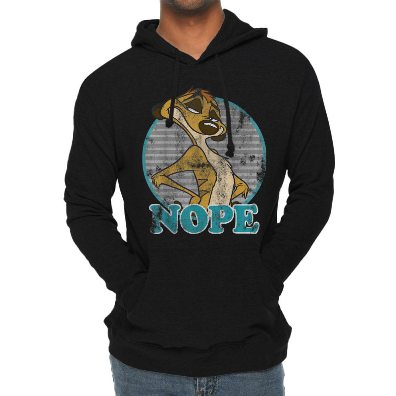 Lion King Timon Nope Striped Circle Vintage Lightweight Hoodie by MabellaPlaxco | Artistshot