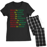 Black History Malcolm Martin Harriet Maya Rosa Barack Women's Pajamas Set | Artistshot