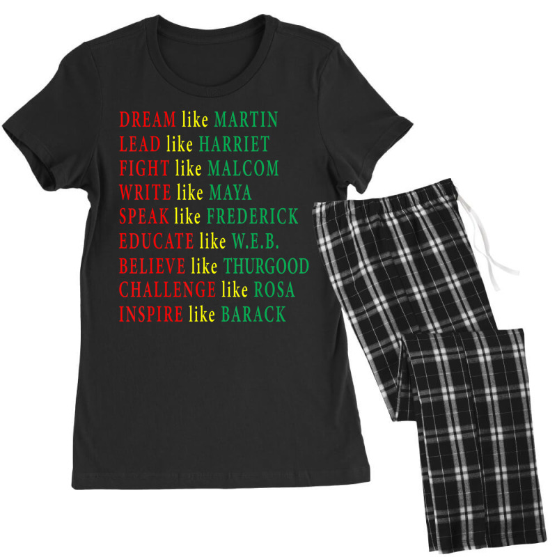 Black History Malcolm Martin Harriet Maya Rosa Barack Women's Pajamas Set by cm-arts | Artistshot