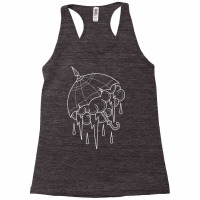 Neo Traditional Umbrella With Thunderstorm Outline Tattoo Premium T Sh Racerback Tank | Artistshot