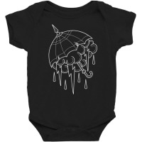 Neo Traditional Umbrella With Thunderstorm Outline Tattoo Premium T Sh Baby Bodysuit | Artistshot