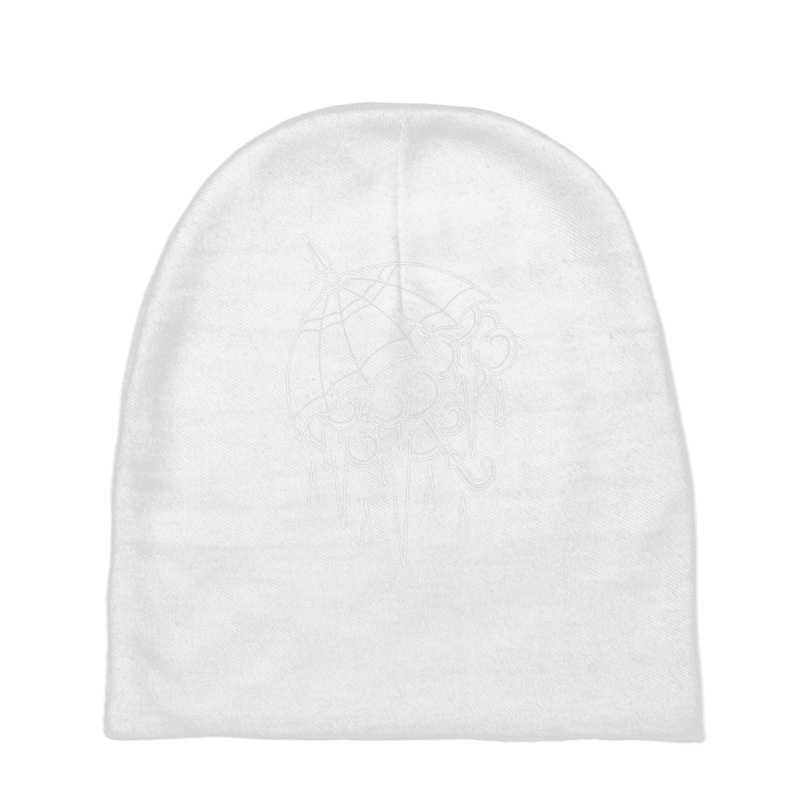 Neo Traditional Umbrella With Thunderstorm Outline Tattoo Premium T Sh Baby Beanies by cm-arts | Artistshot