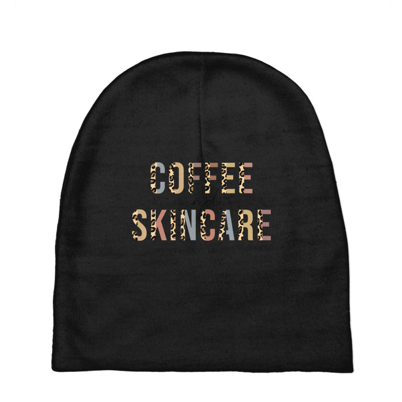 Coffee And Skincare Leopard Esthetician Skincare Baby Beanies by cm-arts | Artistshot