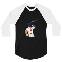 Bryce Harper Bat Flip 3/4 Sleeve Shirt | Artistshot