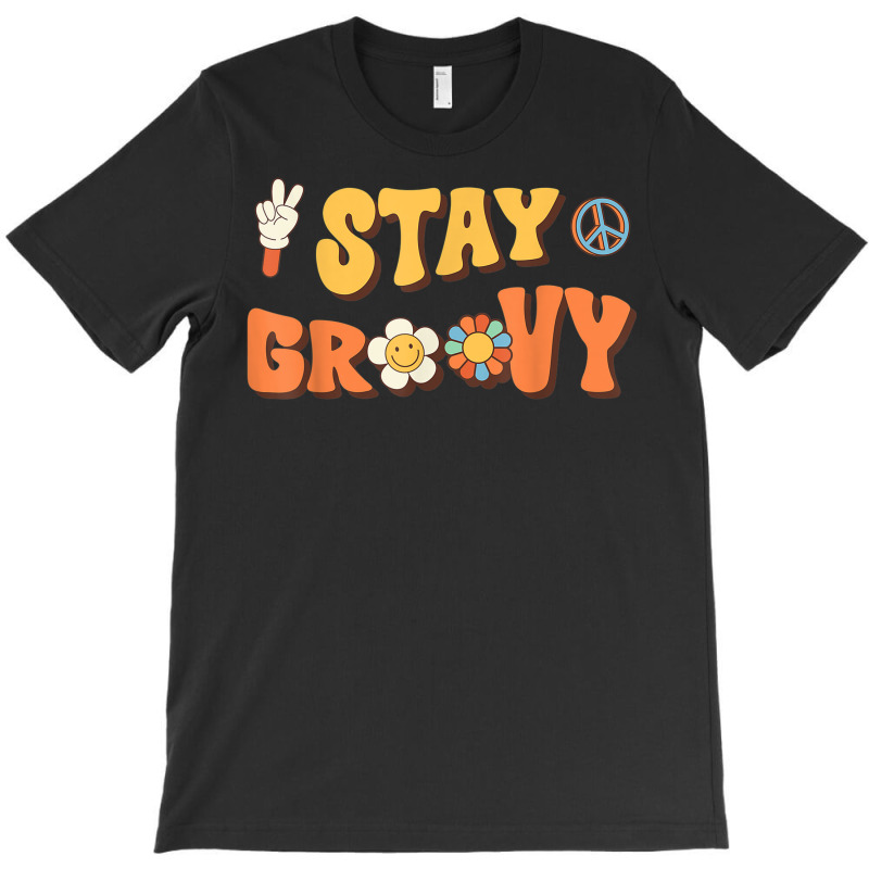 Stay Groovy Wavy Hippie Boho Retro Positive And Peace T-shirt | Artistshot