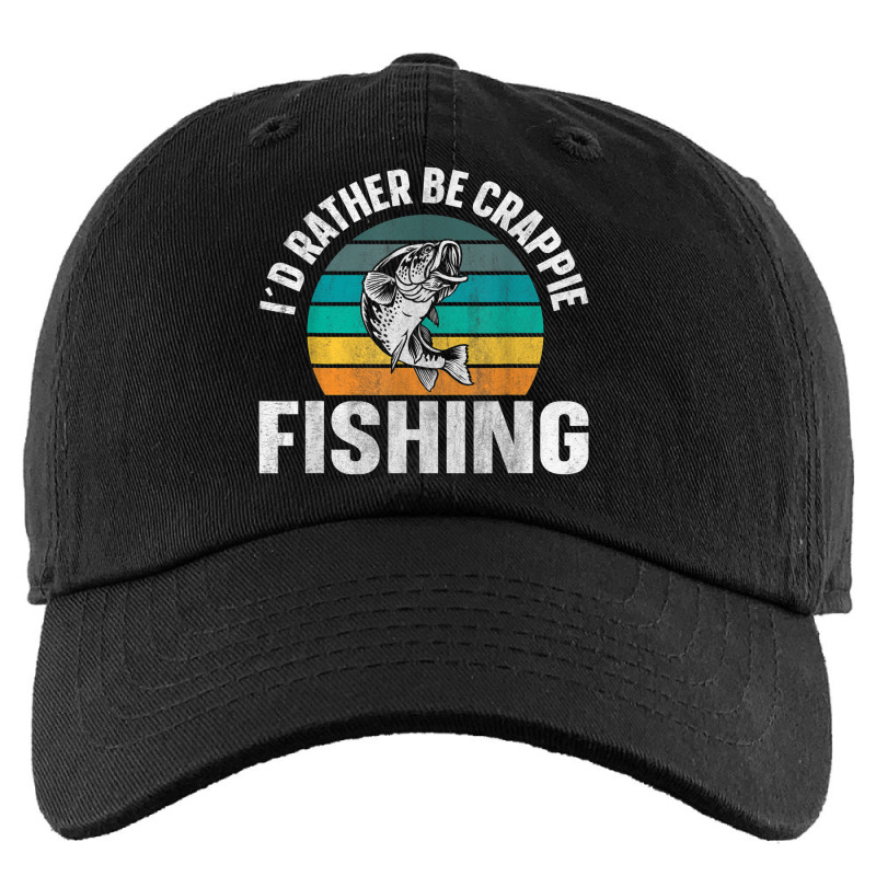 Custom Crappie Fish Retro I´d Rather Be Crappie Fishing Kids Cap