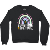 Sunshine And Time Travel Cute Rainbow Graphic For Womens Kids Girls Crewneck Sweatshirt | Artistshot