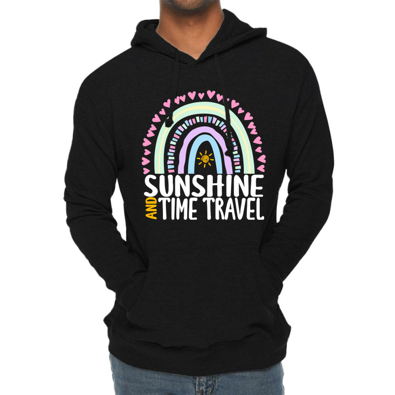 Sunshine And Time Travel Cute Rainbow Graphic For Womens Kids Girls Lightweight Hoodie by behindcedar22 | Artistshot