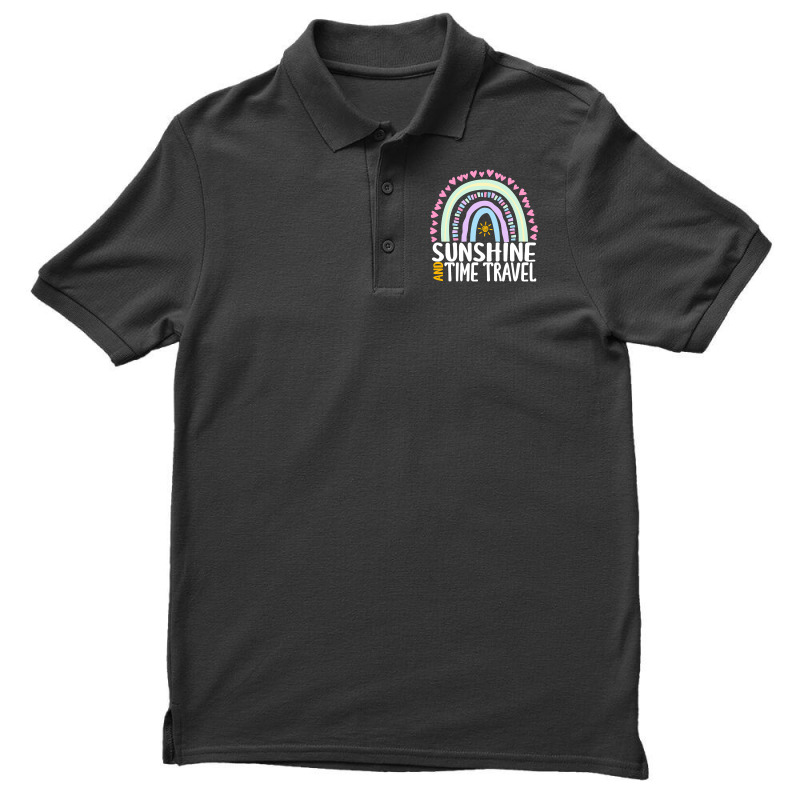 Sunshine And Time Travel Cute Rainbow Graphic For Womens Kids Girls Men's Polo Shirt by behindcedar22 | Artistshot