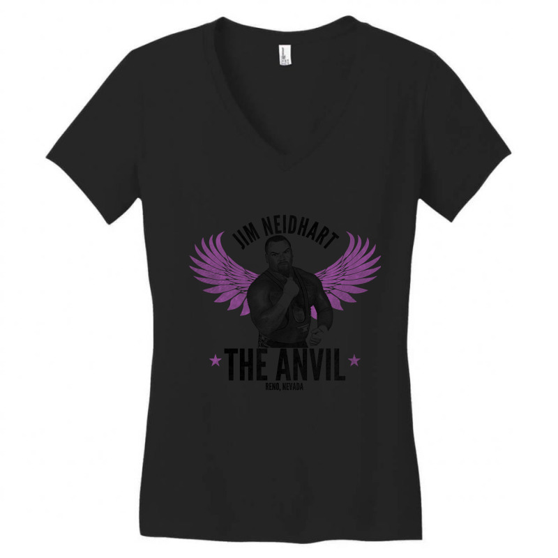 Jim The Anvil T-shirt Distressed Women's V-Neck T-Shirt by atereabag | Artistshot