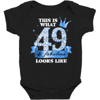 49 & Fabulous I Blue Black Party Group Candid Photo Outfit T Shirt Baby Bodysuit | Artistshot