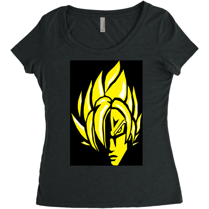 Super Saiyan Goku Women's Triblend Scoop T-shirt by bummercaught | Artistshot