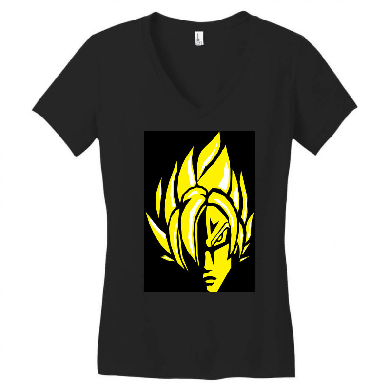 Super Saiyan Goku Women's V-Neck T-Shirt by bummercaught | Artistshot