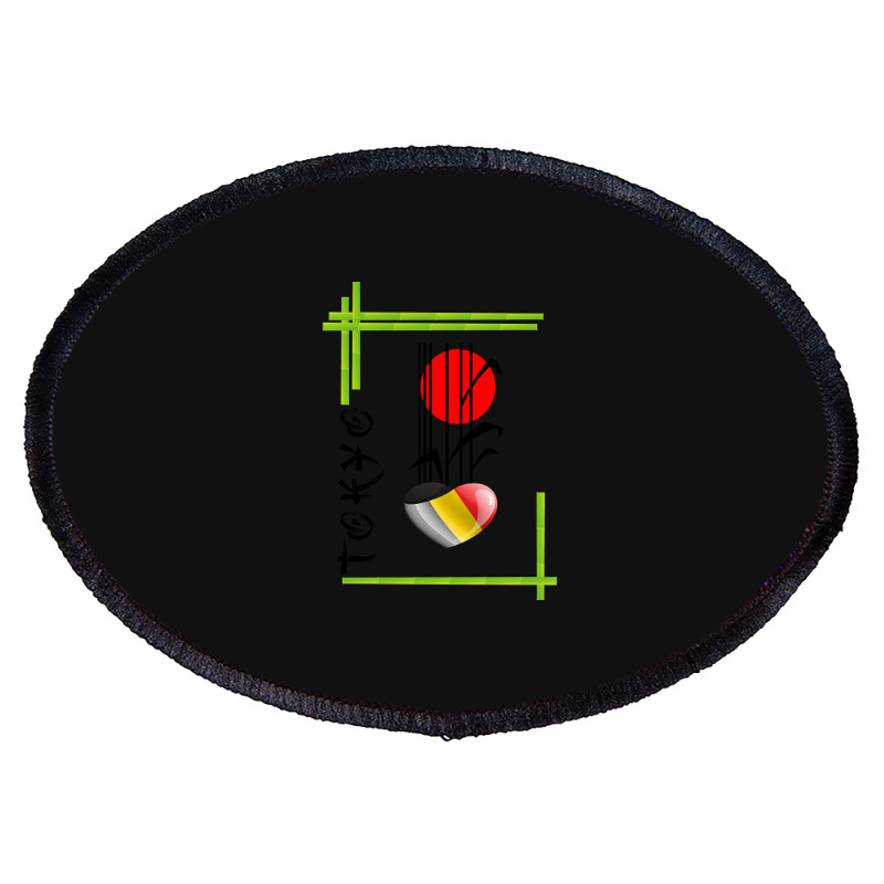 Belgium, Tokyo, Sports Oval Patch | Artistshot