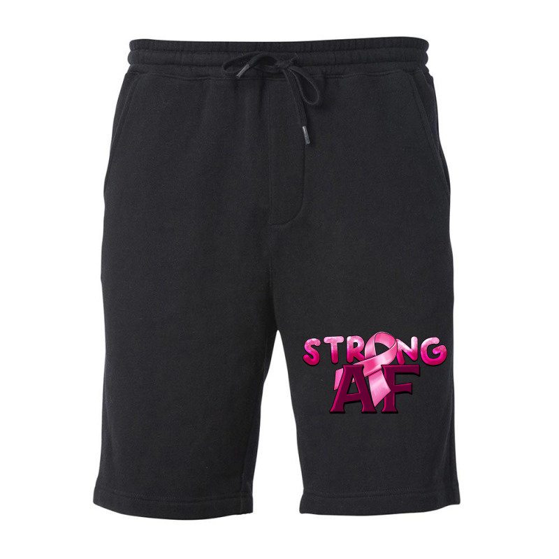 Strong Af Breast Cancer Fleece Short | Artistshot