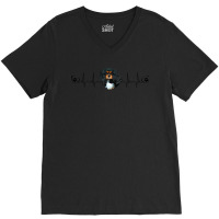 Cavalier King Charles Spaniel My Heart Beats For My Black And Tan Cava V-neck Tee | Artistshot