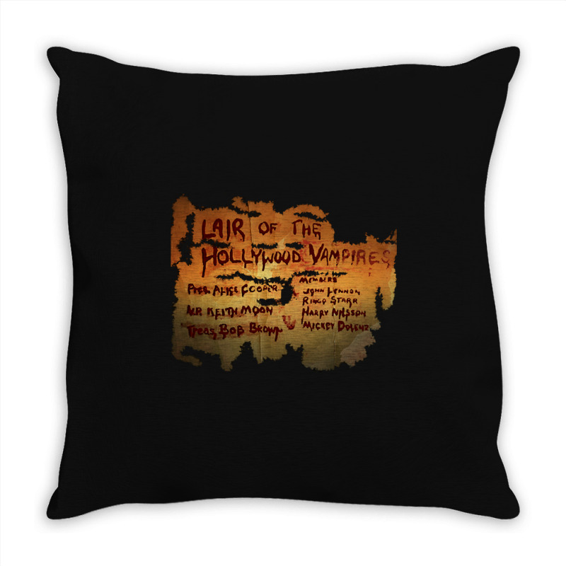 Lair Of The Hollywood Vampires Design Throw Pillow | Artistshot