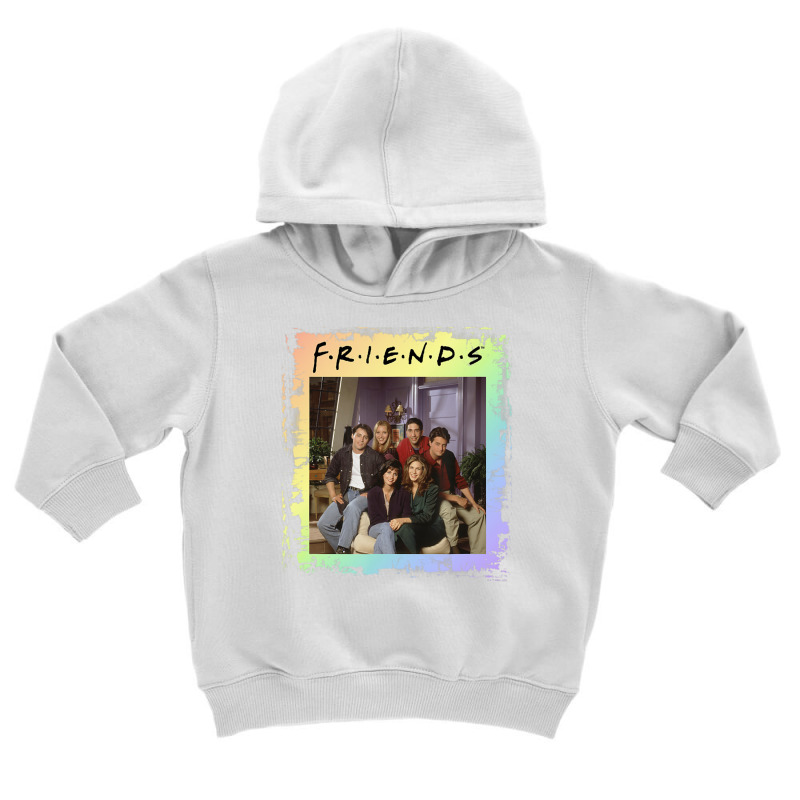 Friends Group Photo Rainbow Paint Outline Toddler Hoodie | Artistshot