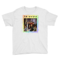 Friends Group Photo Rainbow Paint Outline Youth Tee | Artistshot