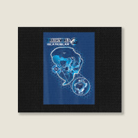 Blue Isla Nublar Map Landscape Canvas Print | Artistshot