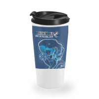 Blue Isla Nublar Map Travel Mug | Artistshot