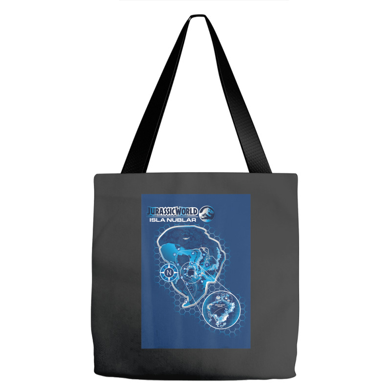 Blue Isla Nublar Map Tote Bags | Artistshot