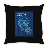 Blue Isla Nublar Map Throw Pillow | Artistshot