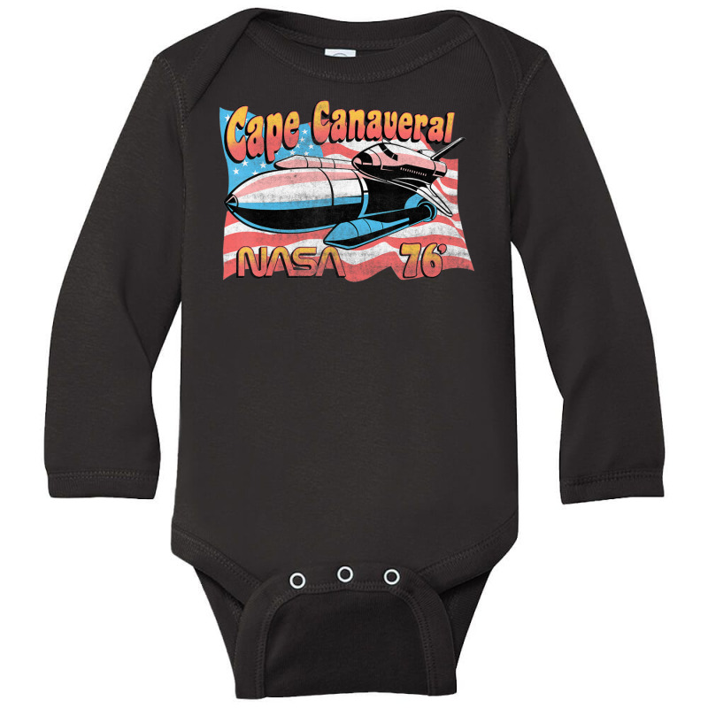 Cape Canaveral 76 American Flag Long Sleeve Baby Bodysuit | Artistshot