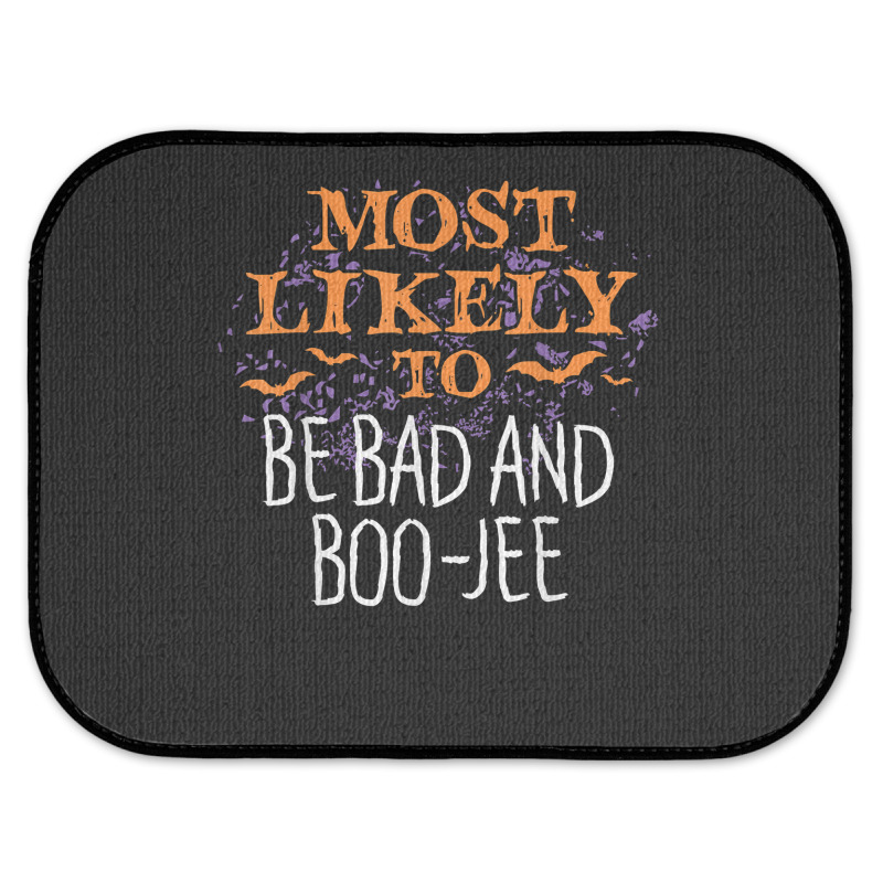 Most Likely To Halloween Be Bad And Boo Jee Matching T Shirt Rear Car Mat | Artistshot